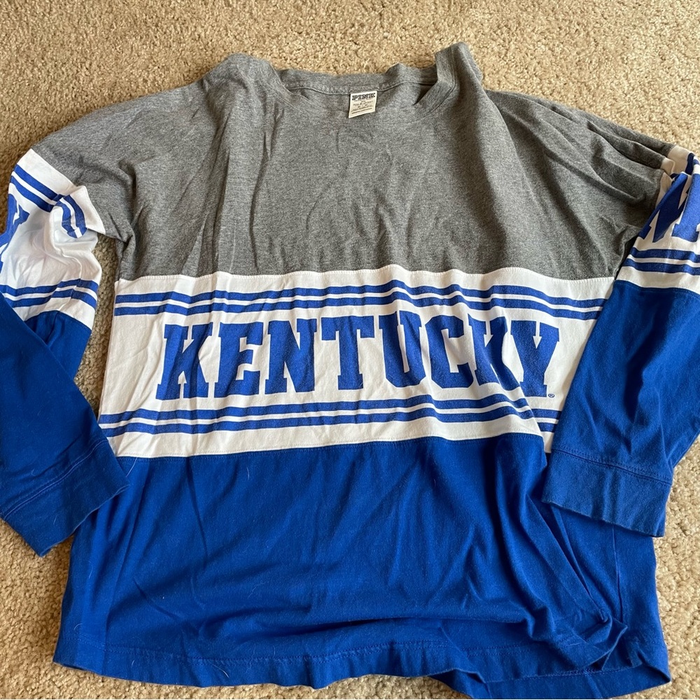 PINK University of Kentucky Striped Tri-Color Lounge Shirt